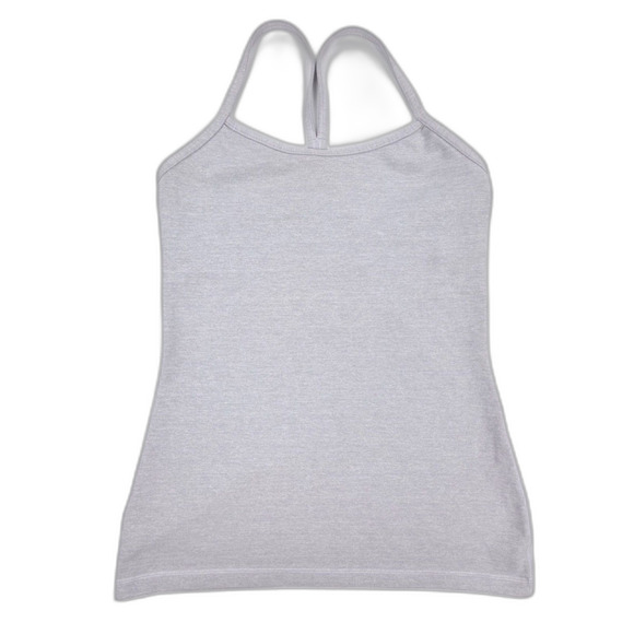 LULULEMON Power Y Tank Gray Athleisure Minimal Clean Girl Essential Basics Yoga - Picture 1 of 6